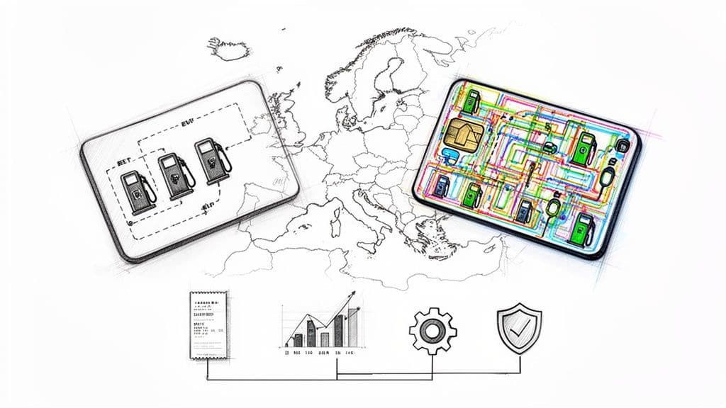Find det bedste alternativ til Solred Fuel Card for europæiske flåder