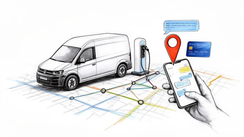Localizador de carregadores EV para frotas: guia para frotas europeias