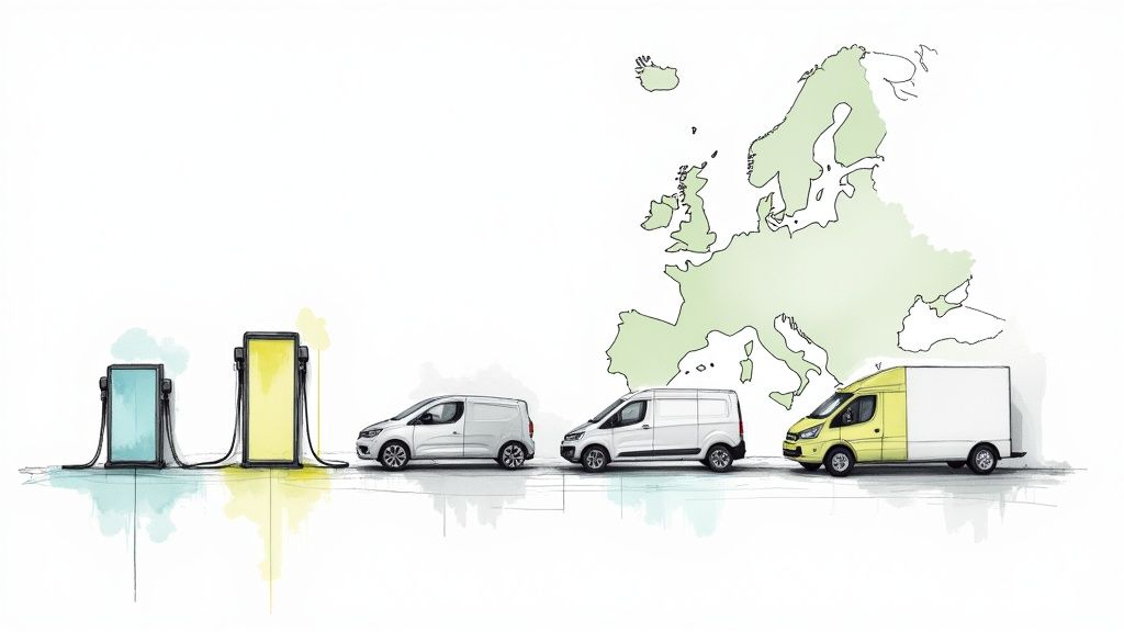 Guida ai caricabatterie EV per flotte in Europa